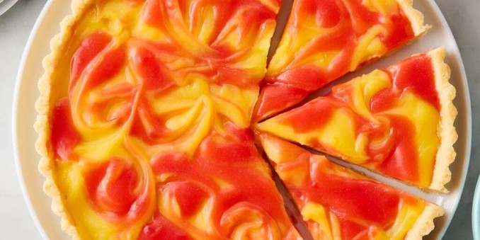 No-Bake Strawberry Lemon Swirl Tart Recipe
