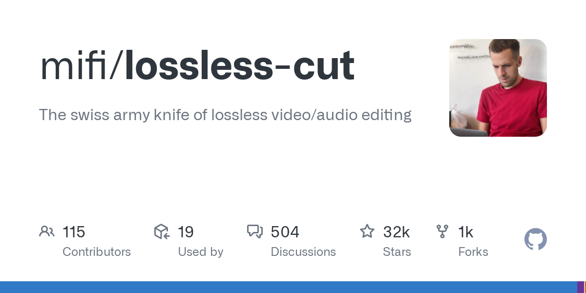 The swiss army knife of lossless video/audio editing - mifi/lossless-cut
